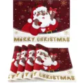 Red Background Cartoon Santa (Style 7)
