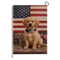 US Flagge Golden Retriever / 30x45cm