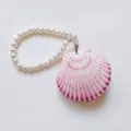 Cuaderno de Concha de Sencilla Hebilla con Pulsera de Perlas Doble