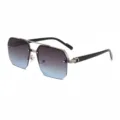 Silver Frame Gray Blue Lens