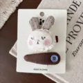 Barrette Pression Lapin à Pois