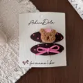 Clip BB / Rosa Fucsia Oso Lunares