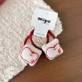 Embroidered Apple Hair Tie (1) / Hair Tie / White