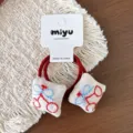 Cherry Bow Hair Tie (2) / Hair Tie / Red