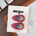 Pack of 2 / Red Polka Dot BB Clip