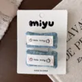 1 Paire/Pack / Clip KT Étiquette à Carreaux Bleus