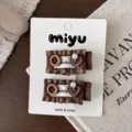 Ensemble de 1 paire / Clip Bouton Cœur