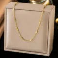 Tube Chain Necklace (QZXLH1247) / Gold