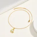 Collana Ciondolo Cuore Calcio (Blu e Bianco)