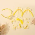 Juego de accesorios para el cabello a cuadros (HH5230-10D) / Cuadros Amarillos