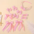 Juego de accesorios para el cabello a cuadros (HH5230-10G) / Cuadros Rosas