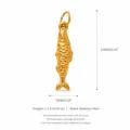 Gold Scaled Fish Pendants (No. 15 Flat Fish)