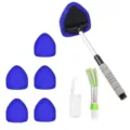 Fundas de EVA Modelo B + 6 Fundas de Tela Azules + 1 Cepillo de Aire Acondicionado Verde y Blanco + 1 Botella Spray