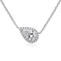 Fddz-157-platinum (5*8mm water drop moissanite) / 925 Silver