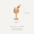 Purple Zirconia Wine Glass Style (Pendant Only)