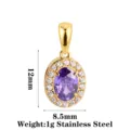 Oval Style A Purple Zircon Gold