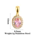 Oval Style A Pink Zircon Gold