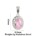 Oval Style A Pink Zircon Silver