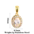 Oval Style A Clear Zircon Gold