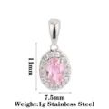 Oval Style B Pink Zircon Silver