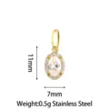 Oval Style B Clear Zircon Gold