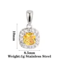 Square Yellow Zircon Steel