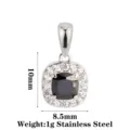 Square Black Zircon Steel