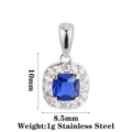 Square Blue Zircon Steel