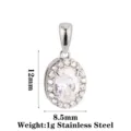 Oval Style A Clear Zircon Silver