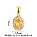 Oval Style A Yellow Zircon Gold