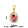 Oval Style A Red Zircon Gold