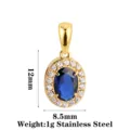 Oval Style A Blue Zircon Gold