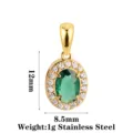 Oval Style A Green Zircon Gold
