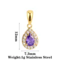 Teardrop Style B Purple Zircon Gold