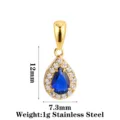 Teardrop Style B Blue Zircon Gold
