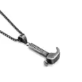 LP1239 Antique Silver Hammer Necklace