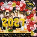 Neujahr Gold Banner Ballon Set 6