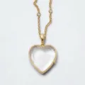 Heart Locket Round Diamond Necklace (Empty Box) / Gold