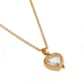 Καρδιά γυάλινο κολιέ locket / Χρυσό