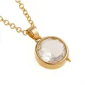 Στρογγυλό γυάλινο κολιέ locket / Χρυσό
