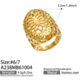Taglia 6 / Stile Geometrico Cavo (A238) / Oro