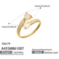 Taglia 7 / Stile Avvolgente con Zirconia Bianca (A455) / Oro