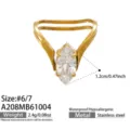 Taglia 6 / Stile Zirconia Marquise (A208) / Oro