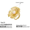 Taglia 7 / Stile 3D a Cinque Petali Arricciati (A327) / Oro