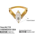 Taglia 6 / Stile Zirconia Marquise a Doppio Strato (A489) / Oro