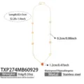 Yellow Cat's Eye Stone Open Necklace (TXP274) / 82+5cm / Gold