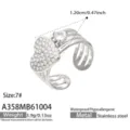 Stile Cuore (A358) / Design Aperto Regolabile / Argento