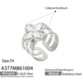 Four-Leaf Flower Style (A377) / Adjustable Open / Silver