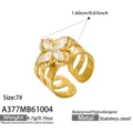 Four-Leaf Flower Style (A377) / Adjustable Open / Gold