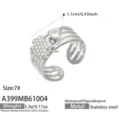 Leaf Style (A399) / Adjustable Open / Silver